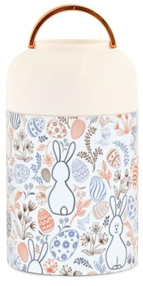 Easter Egg Rabbit Kids Womens Insulated Food Jar Container with Spoon 17oz/500ml Hot Food Container Stainless Steel Vacuum Food Warmer Thermal Lunch for Office Accessories