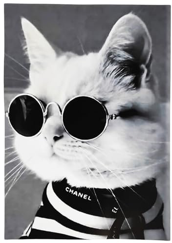 KUSTOM ART Poster Decorativo da Parete Serie Animali (Gatto) Stampa Artistica su Carta Patinata 40x30 cm Senza Cornice