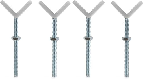 Hauck Y Spindel zur Befestigung von Kindergitter and Treppengeländern, 11 cm Gewindelänge / 10 cm Durchmesser, hauck Tür- & Treppenschutzgitter Zubehör (Weiß) (Packung mit 2)