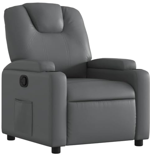 vidaXL Relaxsessel Grau Kunstleder