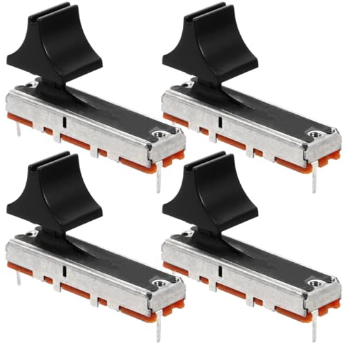 Abaodam 4 Stück Schiebepotentiometer Linear 10K-Potentiometer Gerades Schiebepotentiometer Als Ersatzpotentiometer Für Mischpulte Plattenspieler Lautstärkeregler Und Dj-Soundkarten