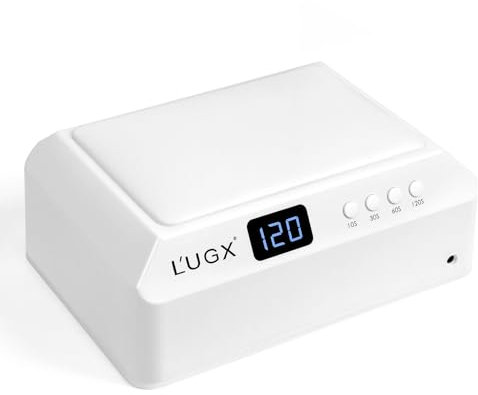 L'UGX Professional Nail Curing Lamp for Gel Polish Dryer 72W LED UV Nail Lights with Arm Rest Pillow & Retractable Tray,Perfect for Manicure & Pedicure at Salon & Home - Plug-in Nail Lamp