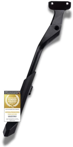 CONTEC Hinterbauständer Rhino Back, aus Aluminium mit Kunststofffuß, höhenverstellbar, 20 kg, inkl. Innensechskant, Federring und M6 Schrauben, 1 Stück, schwarz