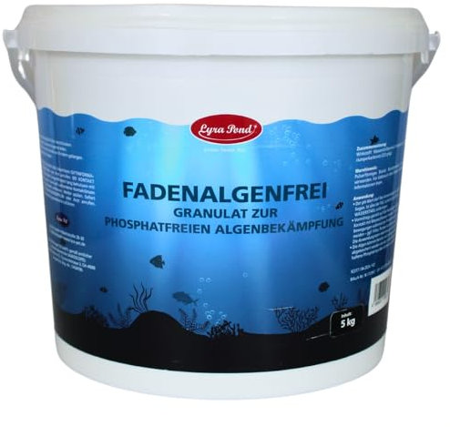 Lyra Pond® 5 kg FadenalgenFrei | Algenvernichter für eine Phosphatfreie Algenbekämpfung | Wirkt sofort gegen Fadenalgen | Frei von Schwermetallen & organischen Bioziden | Für alle Teiche