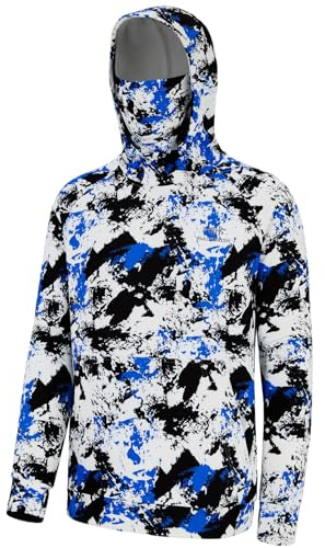 Bassdash Herren Fleece Hoodie Warmer Pullover Kapuzenpullover mit Schlauchschal Wasserdicht Jagd Angeln Sweatshirt FS18M