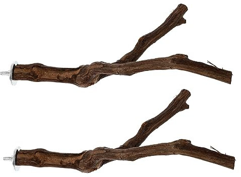 SUPVOX 2pièces Perchoir Bois pour Perroquet Support pour Perroquet Perchoir pour Oiseau Jouet pour Oiseau