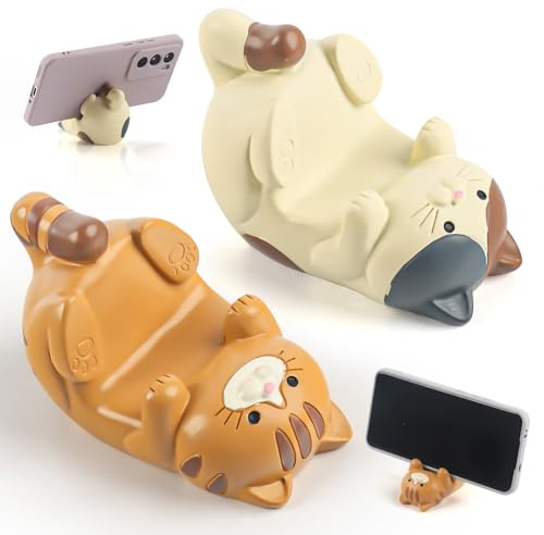 Funny Cat Holder, Pack of 2 Cat Mobile Phone Stands, Funny Cat Holder, Cute Cat Mobile Phone Holder, Cat Phone Holder, Table Decoration Accessories