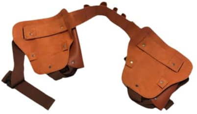 Perfeclan Beer Belt Holder for Men Waist-mounted Beer Bottle Holder Beverage Holder Beer Holster Belt for Outdoor Activities Waiters, Brown