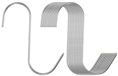 QUARKZMAN 10pz 120mm Ganci per Carne in Acciaio Inossidabile 304 Gancio Macellaio a Forma di S per Appendere Carne Affumicatura Grigliatura Costine Manzo BBQ (Carico MAX 5 kg)