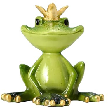 Swtgaah Yoga Frosch Deko Figuren Harz Froschstatue Dekoration (Krone)
