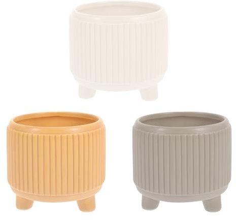 TOYANDONA 4piezas Cerámico para Cactus y Flores Macetas Pequeñas Diseño Minimalista Decoración