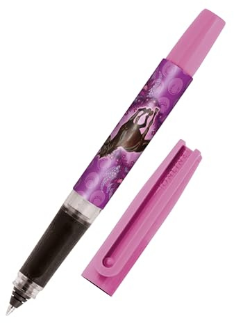 Online Tintenpatronen-Rollerball Bachelor Design Pferd, für Rechtshänder und Linkshänder, ergonomisches Griffstück, Roller-Ball, Standard-Tintenpatronen, inkl. Kombipatrone blau