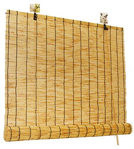 Tende avvolgibili in bambù, 120 x 160 cm, resistenti alle intemperie, per uso interno ed esterno, perfette per cortili, sale da tè e porte