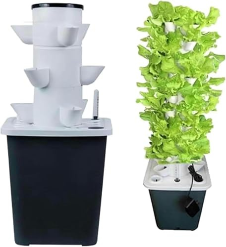 Torre idroponica, Coltivazione idroponica da Giardino, 15/20/25/30 Capsule, Kit di Coltivazione Elettrico a Gas, impianto di Semina con Pompa di umidificazione, Adattatore, Borsa di Rete