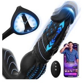 Prostata Stimulation Sex Spielzeug für die Männer XXL Analvibratoren | 9x9 Stoß- Vibrationsmodi Anal Dildo Vibrator, Analplug mit Penisring APP Fernbedienung, Vibratorensets für Mann Frau Sex Toy