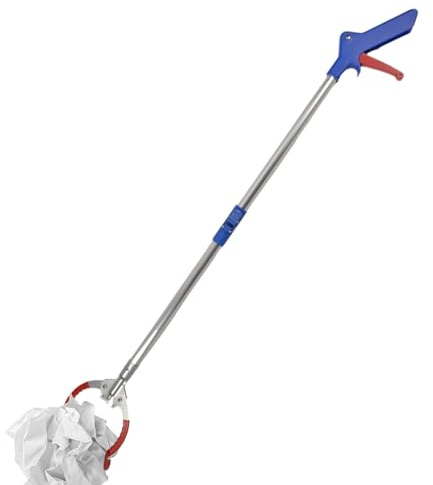 Pinza di presa - Forniture da giardino in lega di alluminio leggera e pieghevole - Pinza per raccolta dei rifiuti, per la pulizia degli anziani e dei disabili, giardino, cortile, foglie, spazzatura e