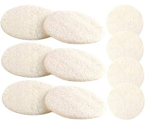 DEARMAMY 10 Stück Teiliges Peeling Gesichtsreinigungspads aus Natürlichem Luffa schwamm Sanftes Entfernen von Öl und Make up Tiefenwirksame Reinigung für Gesicht und Körper für Bad und