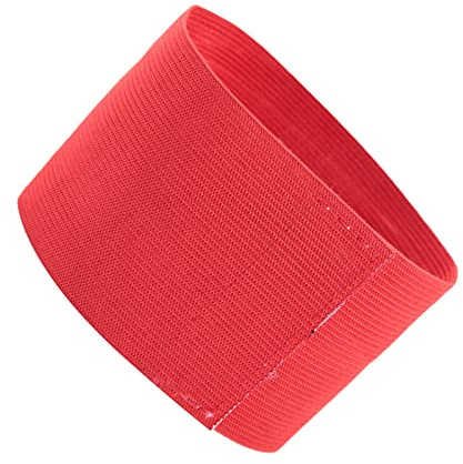Aumotop Verstellbare Fußball-Kapitänsbinde, Robustes -Design für Sportmannschaftsspiele, Nylon-Material (Rot)