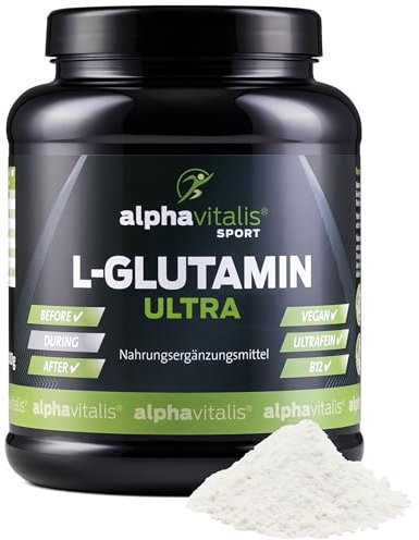 L-Glutamin Pulver 1000g vegan - optimal dosiert und geschmacksneutral - 99,9% reine Aminosäure aus Fermenation - glutenfrei & laktosefrei - Premium-Qualität mit Vitamin B12