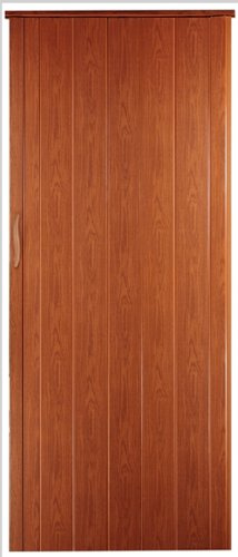 Falttür Schiebetür Tür kirsche farben mit Riegel/Verriegelung Höhe 202 cm Einbaubreite bis 84 cm Doppelwandprofil Neu