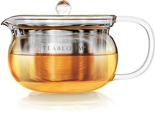 Teabloom Kyoto 2-in-1 Kettle and Tea Maker - Glass Teapot With Removable Loose Leaf Filter - Connoisseur's Choice