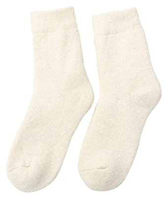 Damen Herbst und Winter Socken Mitte Oberschenkel Socken mit Verdickung und Heizung Warme Socken Lustige Damen Socken (Weiß, Einheitsgröße)
