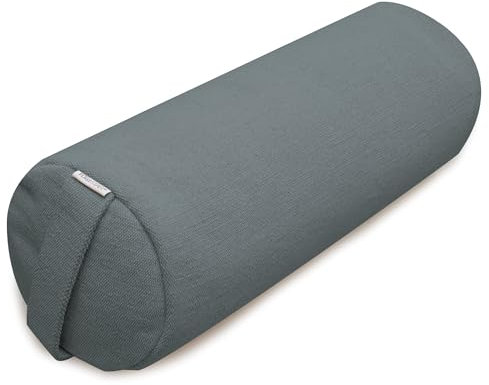 Yoga-Bolster Yin - Rund - Jute Grau