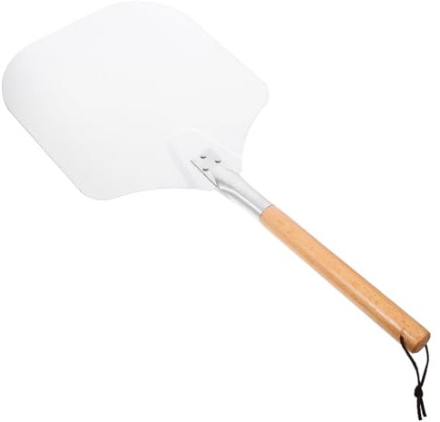 Cabilock Pizzaschaufel Mit Abnehmbarem Holzgriff Für Pizza Kuchen Desserts Transfer Küche Backen Rostfrei Aluminium Spachtel