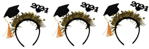 SOIMISS 3 Pz Fascia Per Festa Di Laurea Fermaglio Per Fascia Per Con Elementi Di Laurea Cosplay Copricapo Della Classe 2024 Accessori Cosplay Panno Di Paillettes