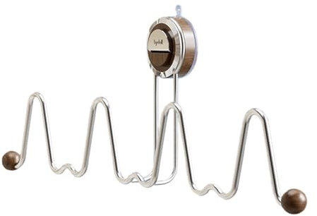 Wandmontiertes Schuhregal, Saugnapf Schuhtrockner Rack, Edelstahl Schuhhalter Ohne Bohren Saugnäpfe, Multifunktionaler Schuhaufbewahrungsaufhänger, Ideal für Schuhe, Socken, Kleidung Trocknen,