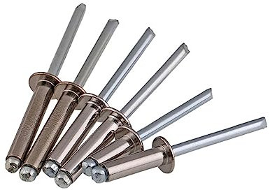 Aluminium/Stahl Blindniet mit offenem Ende, Nieten 100 Stück 304 Edelstahl Blindnieten mit rundem Kopf, for Aufspringen und Hohlnieten, 6 mm(20mm)
