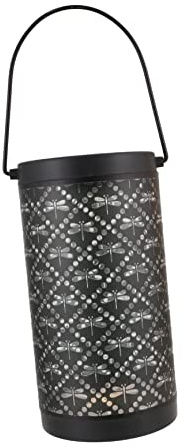 HOMSFOU Decorative Dragonfly Solar Lantern Outdoor Solar Lights Garden Decor Lantern