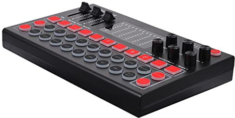 iplusmile Carte Son Live M9 Effets Lumineux pour Diffusion en Direct Changeur De Voix Mixage Audio Compatible Plusieurs Micro Professionnel Portable Design Élégant