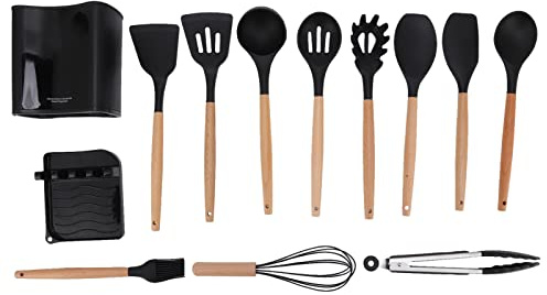 Bonbela Juego de Utensilios de Cocina para Acampar de 13 Piezas Kit de Utensilios de Cocina para Acampar Al Aire Libre.