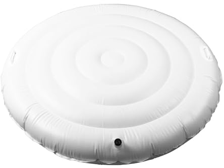 Couvercle de Bain à remous Gonflable PVC 5,4 Pieds Couvercle de Protection Ronde pour Couverture Spa épargnante d'énergie extérieure
