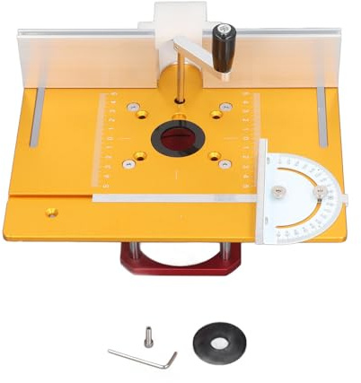 Baxnore Professionelles Oberfräsen-Hebeset, 54 mm Präzisions-Hebesystem mit Grundplatte aus Aluminiumlegierung, Zaun-Schiebelineal für Holzbearbeitung, CNC-Fräsen, Besäummaschinen,