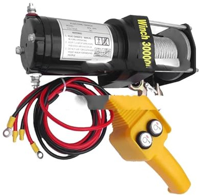 Verricello fuoristrada for auto-salvataggio di veicoli da 3000 libbre, 12 V, 24, elettrico, for gru, maniglia e stile controllo remoto(24V Handle switch)