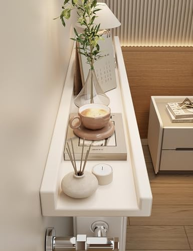 Mensola Decorative per Radiatore, Mensola Sopra Termosifone in Legno Copri-Termosifone Copricalorifero Moderno Antifumo Antipolvere per Soggiorno Camera da Letto Corridoio(Bianca,90x15cm/35x6in)
