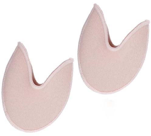 Zehenpolster Ballett,2 PCS Stoff Zehenschutz für Schuhe aus weichem Material,Spitzenschuhe Zehenschoner für Damen,Ballett-Fußschutz halb in Pink,für Damen und Mädchen zum Balletts und Tanz
