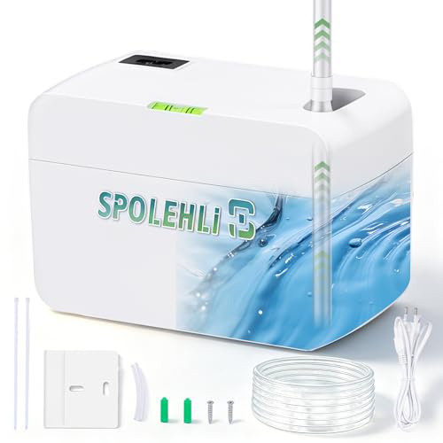 Spolehli Bomba de condensación de 40 l/h para aire acondicionado, con depósito de agua de 380 ml y manguera de 5 m, sistema de elevación de condensado para una potencia máxima de 15 kW (1-3P) para