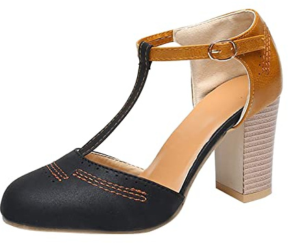 Sandale Femme Confortable Bout Fermé - Chaussures Femme Talon Bloc Sandales Mode Chaussure Ajourée Respirante Sandalette De Marche Shoes À Enfiler Nu-Pieds Elegante Escarpins De Soirée Sandalette