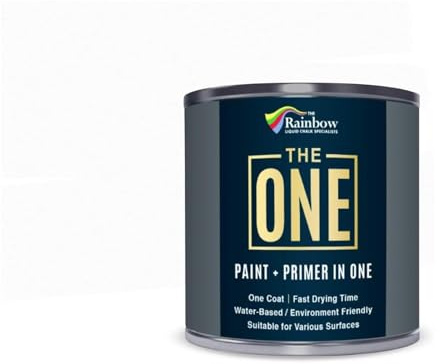 THE ONE All-In-One Paint & Primer - White Matt, 2.5 L | Multi-Surface 1 Coat Formula | Easy Indoor & Outdoor Decorating for Home & Garden Walls, Floors & Furniture | Durable, Water-Based & Low VOC