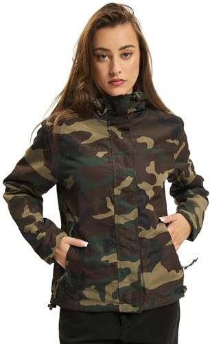 Brandit Women Frontzip Windbreaker, Color: woodland, Size: XS