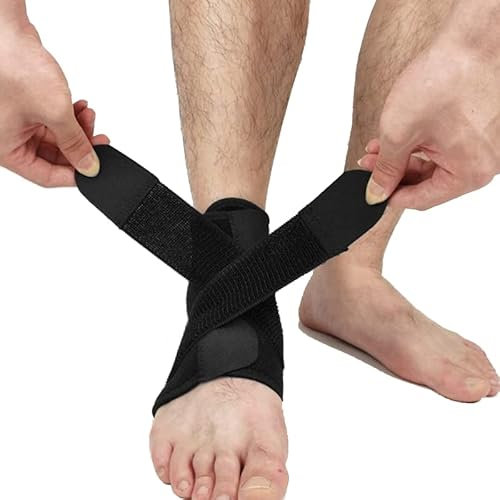 SONGQEE Ankle Support Brace Compression Wrap Strap, Adjustable Foot Bandage Ankle Guard Pads Socks, heel support Protector for Achilles Tendonitis, Ligament Damage, Weak Sprains, Plantar Fasciitis