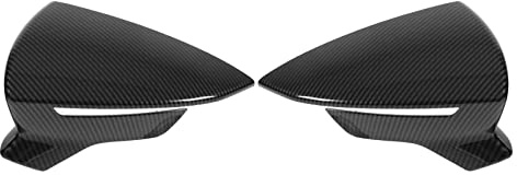 Ymiko Paar Rückspiegel-Schutzabdeckungen, Ersatz für Rückspiegelabdeckung Links Rechts für für Seat Mk3 5F ST 2013-2019(Kohlefaser-Stil)