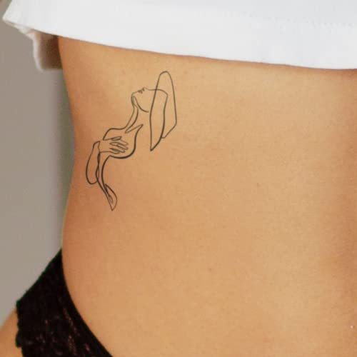 MyJagua Tattoo • 1line Woman | 1-2 Wochen Tattoo | Auf Pflanzenbasis | Hautverträglich | Wasserfest | Neue Tattoo Technologie | Kein Klebe Tattoo