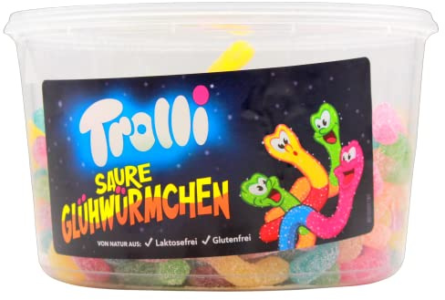 Trolli Saure Glühwürmchen Fruchtgummi, 3er Pack (3 x 1050g)