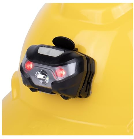 GREERRIDE Luz recargable para casco duro – Faro de manos libres, faros delanteros para cabeza y linterna LED, lámpara de emergencia y luz de bombero (montaje