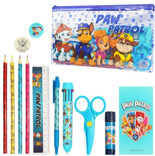PAW PATROL Federmäppchen und Schreibwaren-Set, Schulbedarf - Geschenke für Kinder