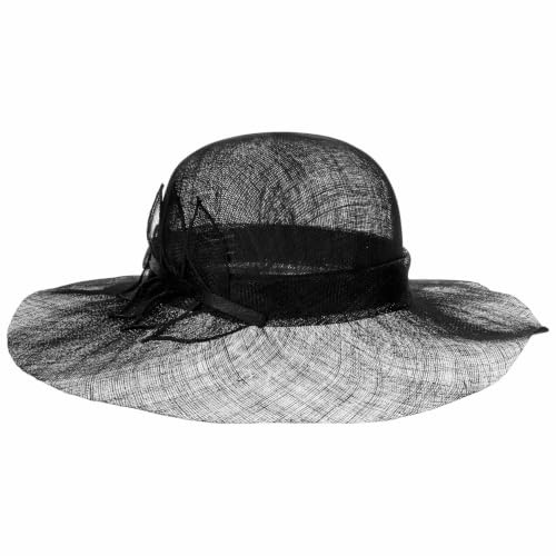Seeberger Sinamay Wavy Brim Strohhut Sommerhut Sonnenhut Damenhut Anlasshut Damen - mit Ripsband Frühling-Sommer Sommer